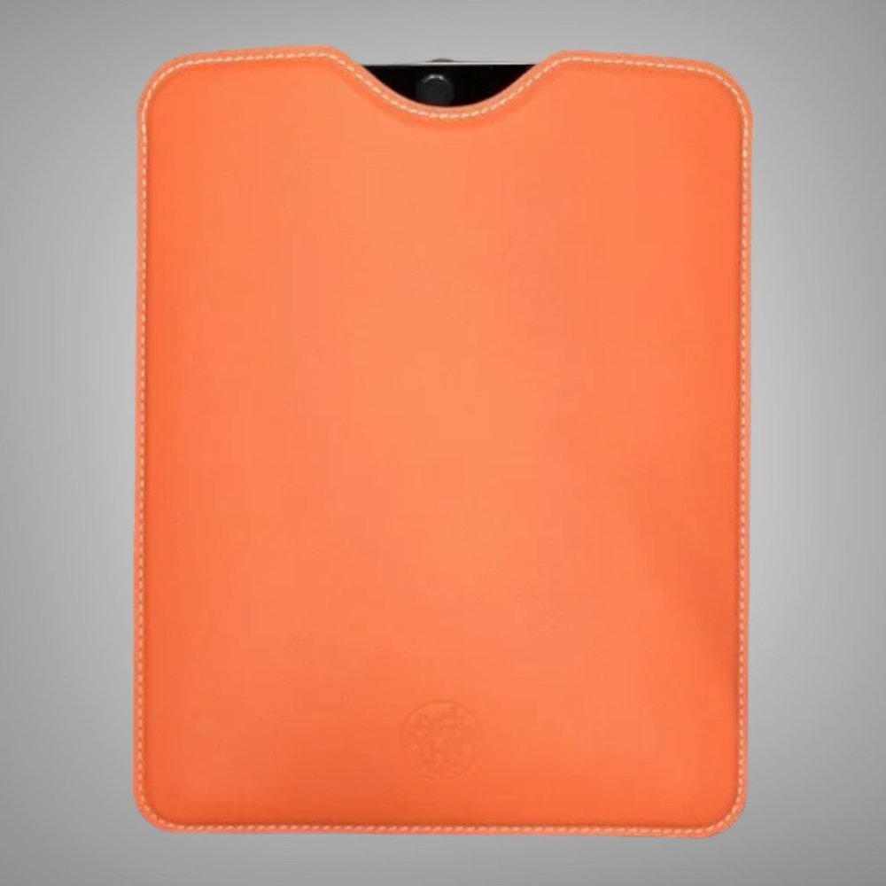 Hermes Swift Leather Ipad Cover Skin Case Peach New Made in France